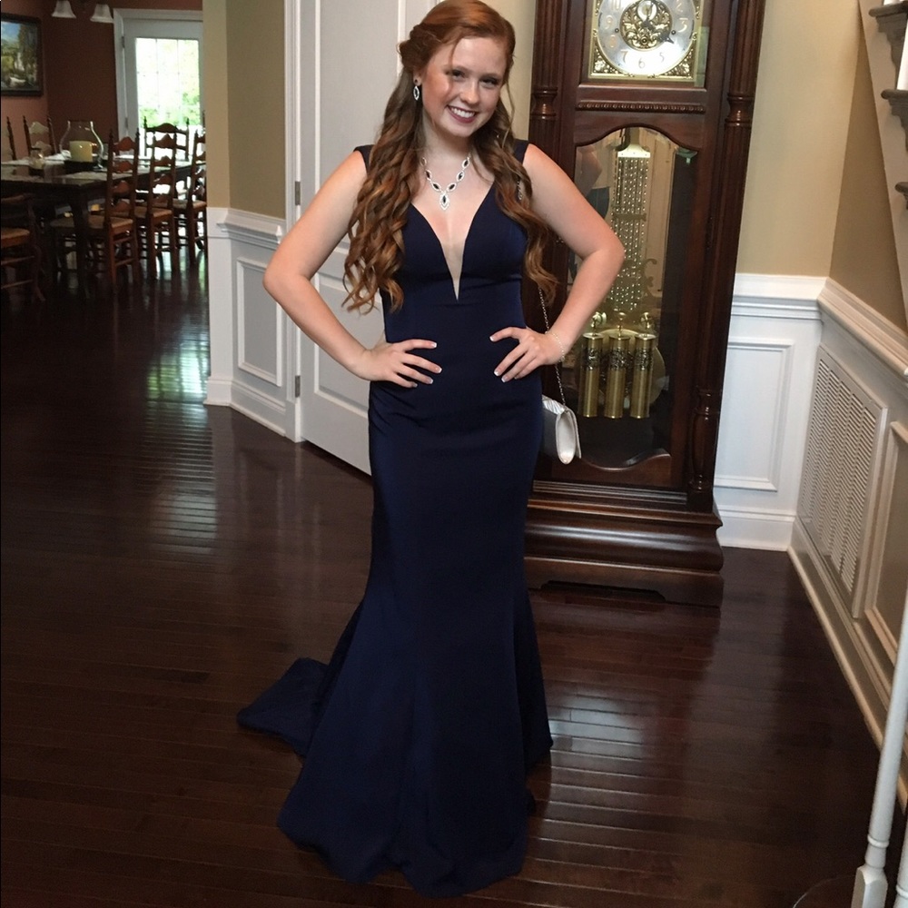 Navy Blue PROM Dress